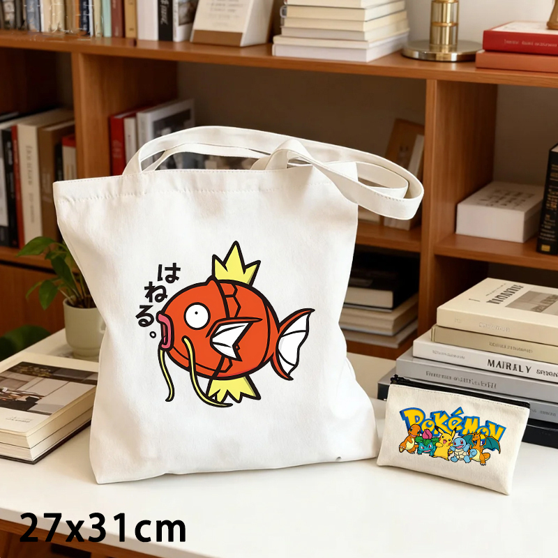 Women'S Bags Handbags - 2PCS Pok É Mon Canvas Bag