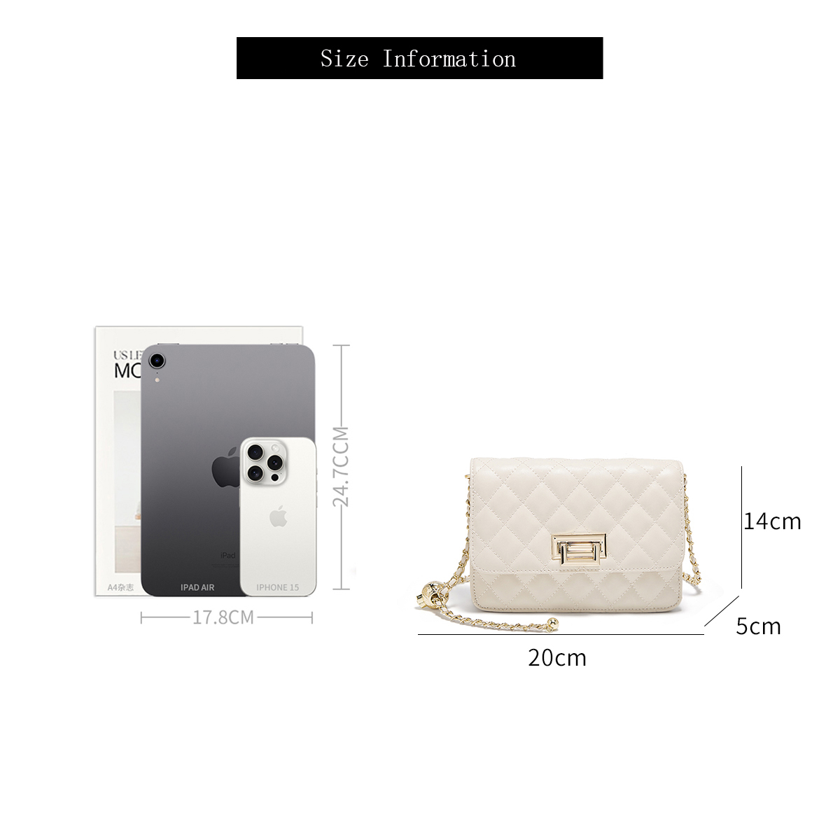 FOXER 2026 Women White Quilted - Women Bags 2026 Trends recension och pris