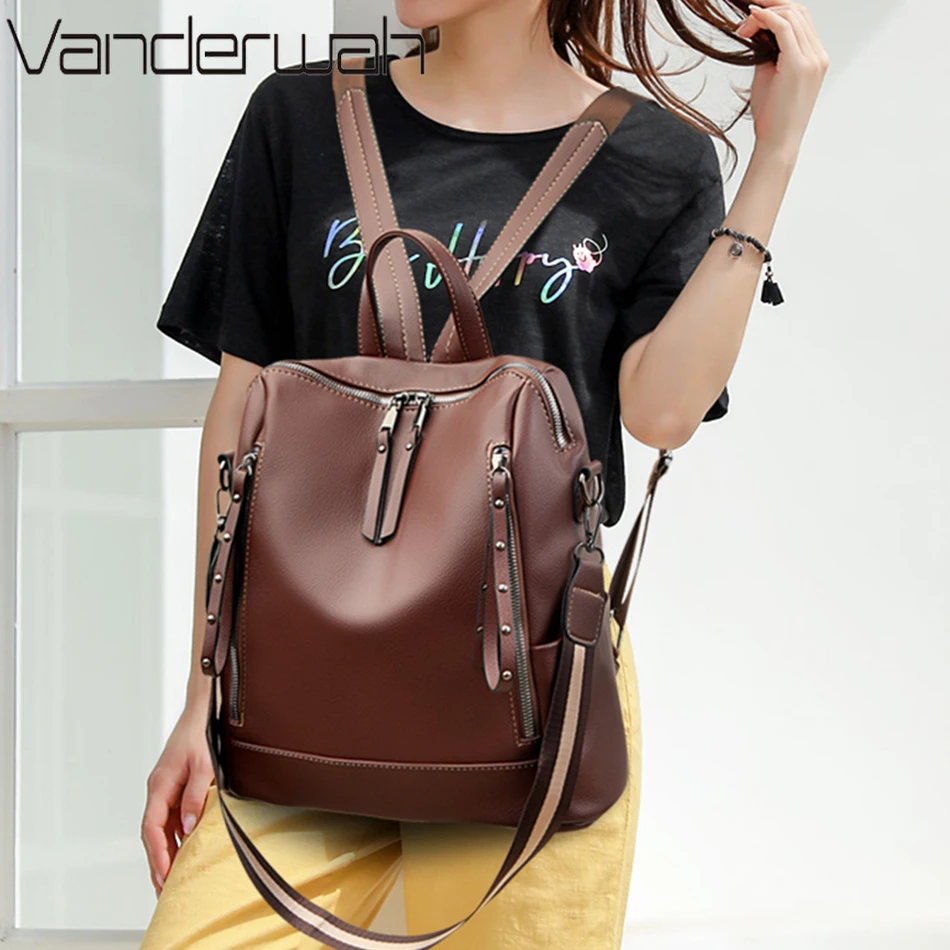 Brand Luxury Backpacks Soft Le - Women Bags Branded recension och pris