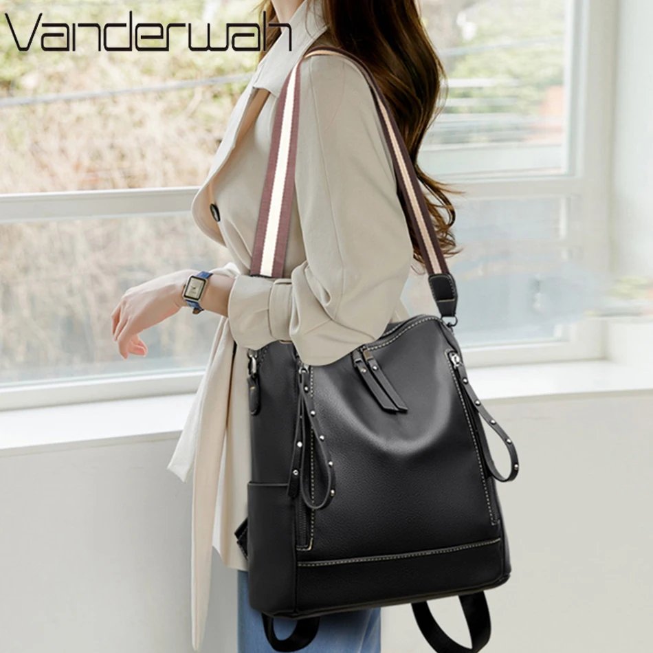 Brand Luxury Backpacks Soft Le - Women Bags Branded recension och pris